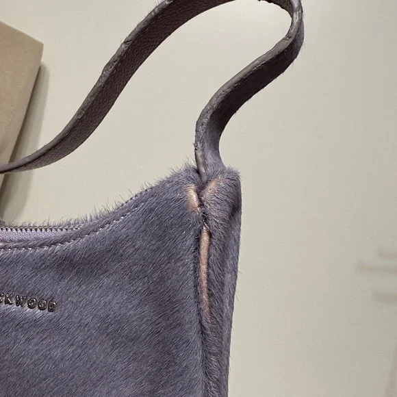 Brandon Blackwood Lavender Purple Pony Hair Shoulder Syl Bag - Picture 12 of 17